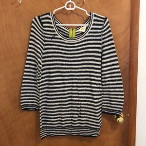 Anthropologie Navy/White Striped Sweater